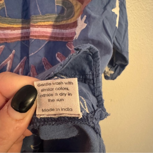 Magnolia Pearl European Cotton Intercosmic Applique Francis Top Free Size NWT - Picture 6 of 11